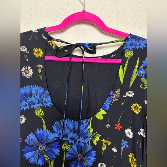 Maeve Anthropologie Lucinda 100% Silk Wildflower Floral Pocketed Swing D… - Picture 12 of 15